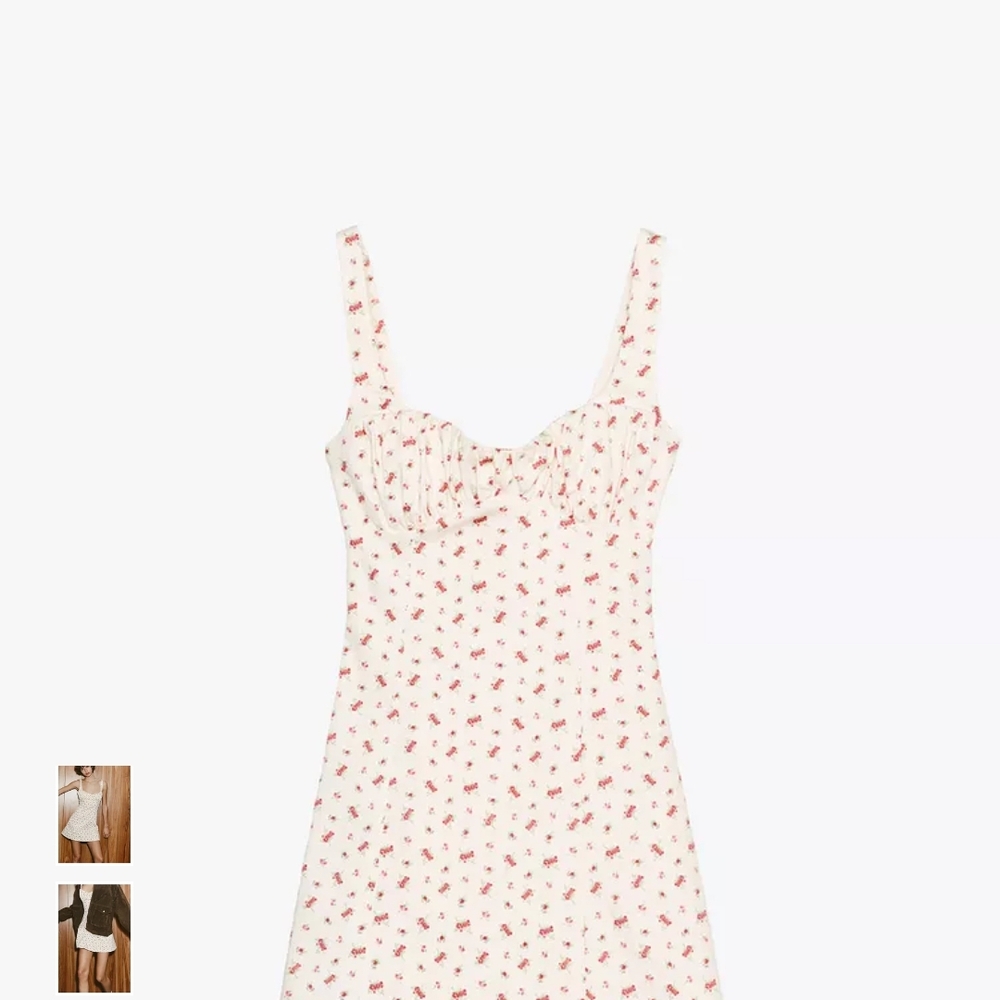 Zara White and Red Floral Mini Dress - Picture 2 of 8